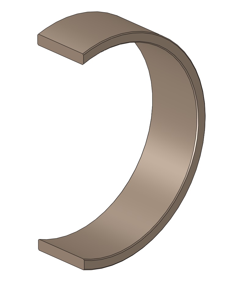 3D drawing of a PTFE Guide Ring